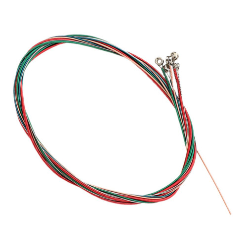 Acoustic Guitar Strings Set 6 String Replacement Easy Installation Clear Balanced Tone Stable Tuning