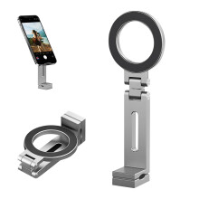Magnetic Phone Stand Adjustable Foldable Holder with Strong Magnetic Secure Hold for iPhone 16/15/14/13/12 Pro Samsung Galaxy