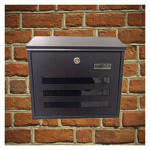 Lockable Wall Mounted Mailbox, Weatherproof Metal Post Box with Large Capacity and Vintage Rustic Design