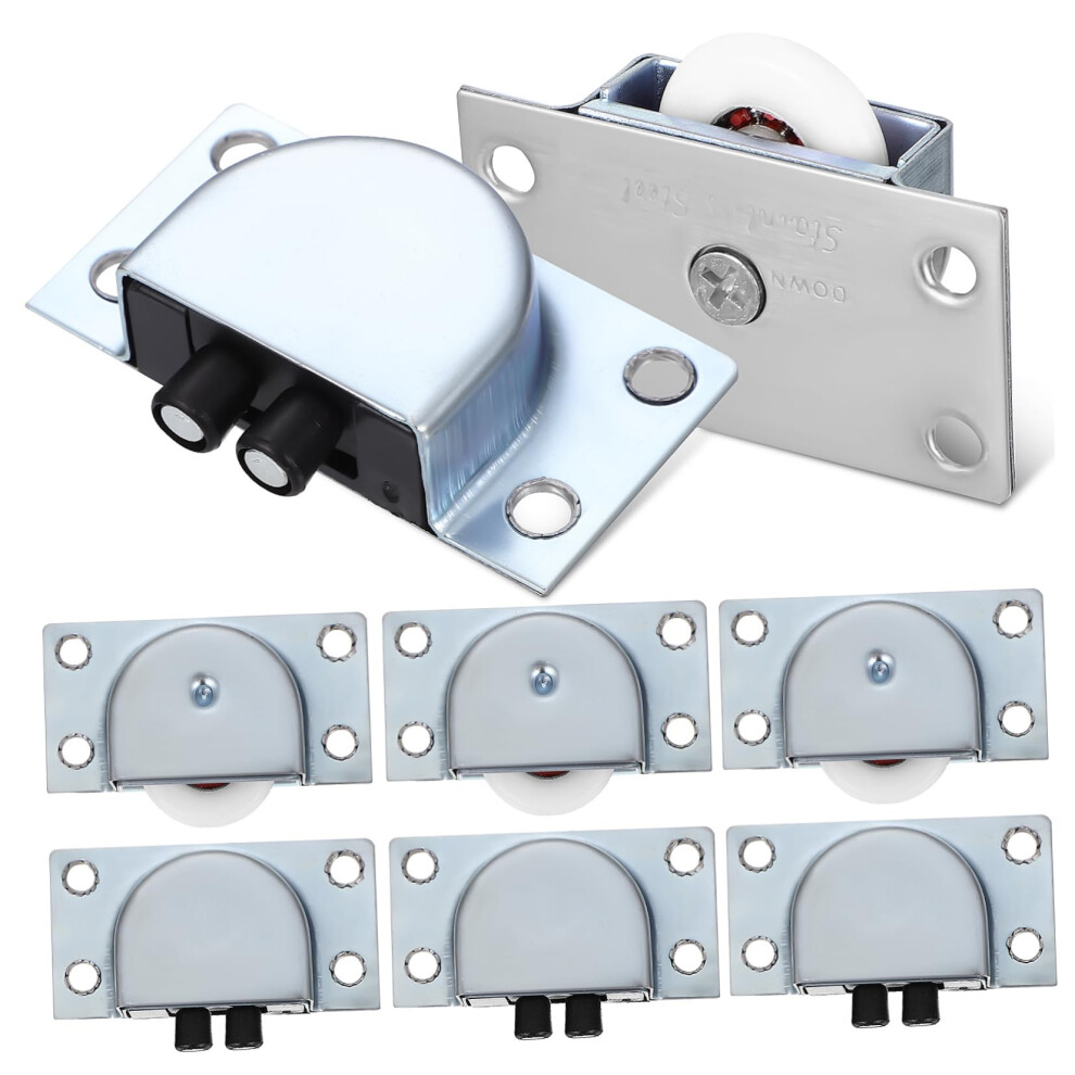6Pcs Adjustable Sliding Door Roller Wheels For Smooth Glide Cabinets And Barn Doors 9330225660446