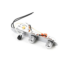 Wiring Harness Prewired 3 Way Chrome Control Plate with Switch Knob for Telecaster TL Tele Guitar