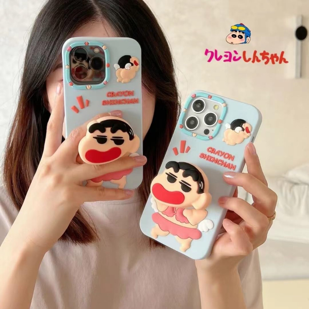 Kawaii Shockproof Soft Silicone Case With Foldable Kickstand And Cute Cartoon Design For Iphone 12 Pro Max 9073542274124