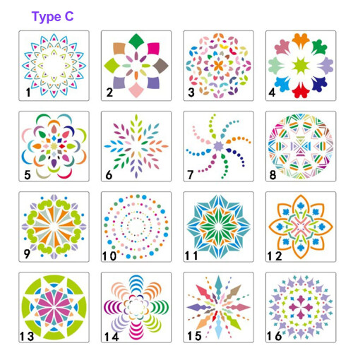 Mandala Dotting Tools Set 44pcs with Stencils and Brushes, Precise Dot Control Rock Painting Kit 2