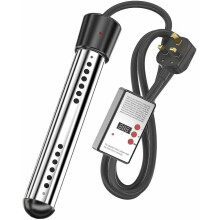 Chauffe-eau électrique instantané, chauffe-eau à immersion avec technologie de chauffage rapide, chauffe-eau portable, protection en acier