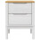 White Bedside Table Solid Pine Wood Small Nightstand with Drawer for Bedroom Storage 5