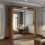 (90cm, Walnut) Houston Sliding Mirrored Wardrobe 1