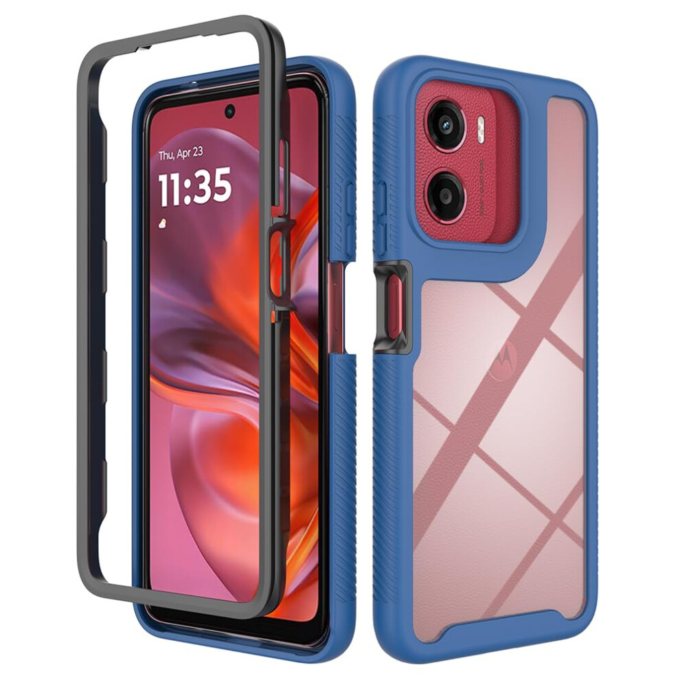 Case For Motorola Moto E15 And Cover For Moto G15 Shockproof Duallayer Protection Slim Antislip Design Blue 9330225616580