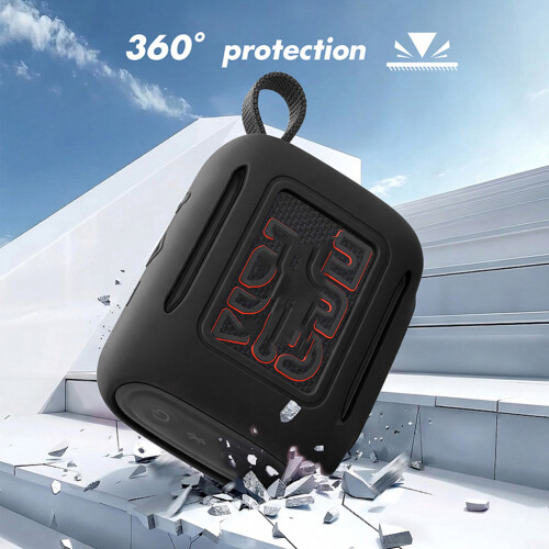 Black Silicone Protective Case Cover For JBL Go 5 Bluetooth Speaker 2