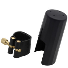 Alto Saxophone Ligature Set of 3 Brass with Caps, Secure Reed Hold and Easy Tension Adjustment