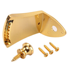 Zinc Alloy 8 String Mandolin Tailpiece Replacement with Screws, Triangle Arched for Enhanced Sound