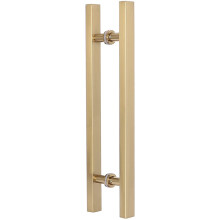 Gold Stainless Steel Barn Door Handle Set 50‑120cm, Extra Long Double‑Sided Pull with Rustproof Grip