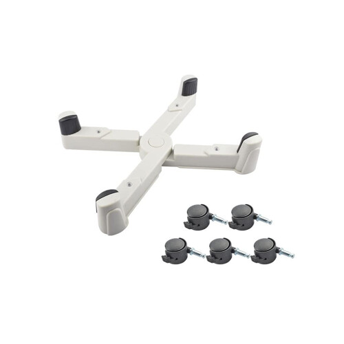Adjustable CPU Stand with Wheels, White PC Tower Holder for Enhanced Airflow and DustResistant Elevated Design