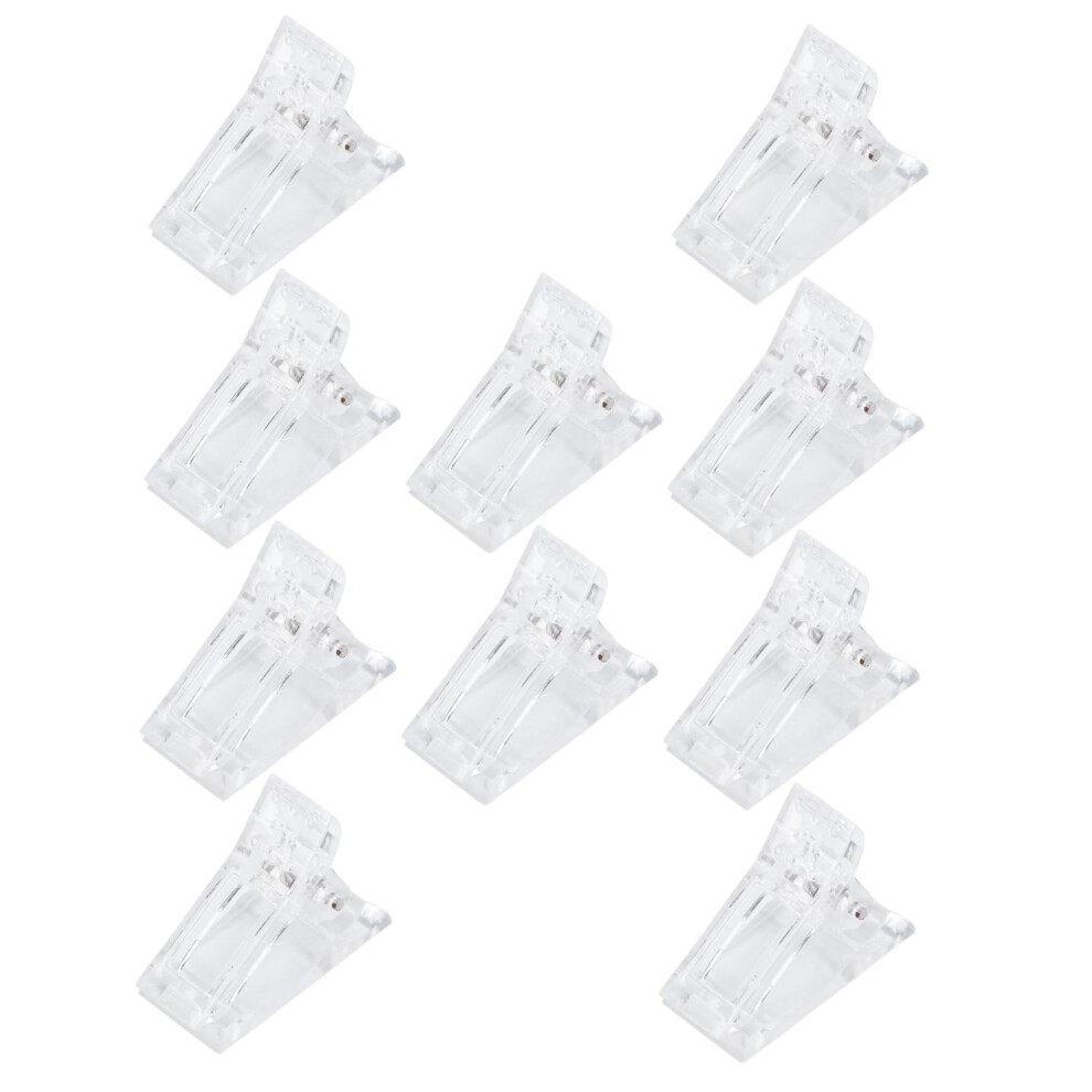 10Pcs Durable Nail Art Clips for Secure Nail Fixation, Reusable Manicure Clamps for DIY and Salon Use