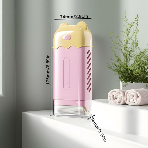 2PCS Bear Shaped Self Draining Soap Holder with Bubble Roller Keeps Bars Dry for Bathroom Sink 1