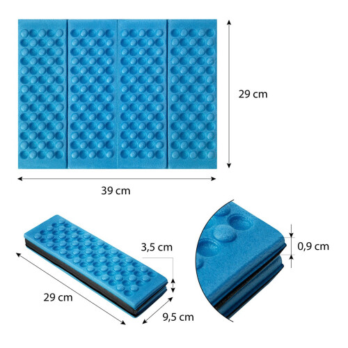 Mini tapis pliable bleu, design compact et portable 1