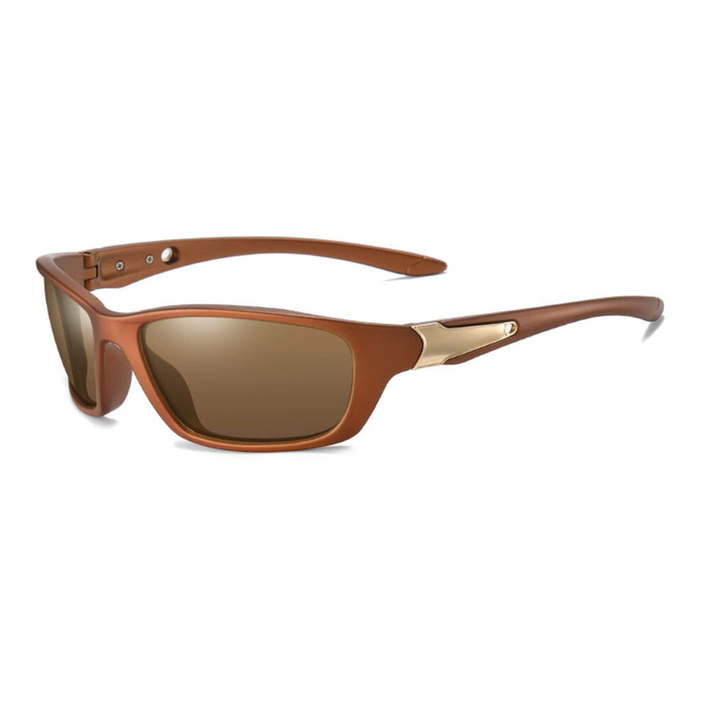 Brown 250X Magnification Reading Glasses For Men, AntiâUv WrapâAround Sport Design, Clear Detail Viewing