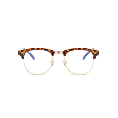 Blue Light Blocking Computer Reading Glasses +100 Retro Round Clear Vision Readers Color C3 Large Frame 1