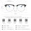 Blue Light Blocking Computer Reading Glasses +100 Retro Round Clear Vision Readers Color C3 Large Frame 3