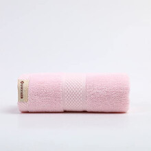 2pcs Soft Absorbent Cotton Hand Towels Set for Bathroom, Gym and Spa, Light Pink