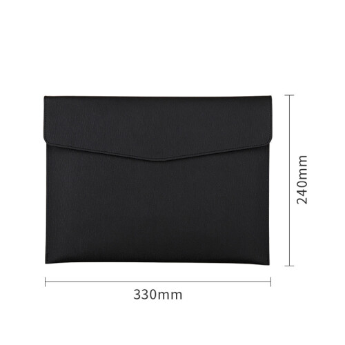 Black PU Leather Document Bag with Magnetic Closure 1