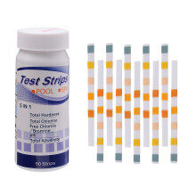 5 in 1 Pool Test Strips 50pcs Water Test Kit for Swimming Pool Spa Hot Tub Quick Test Results