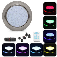 LED Pool Light 18W RGB Color Changing Epoxy Resin Waterproof 12V AC Surface Mounted with Remote Control