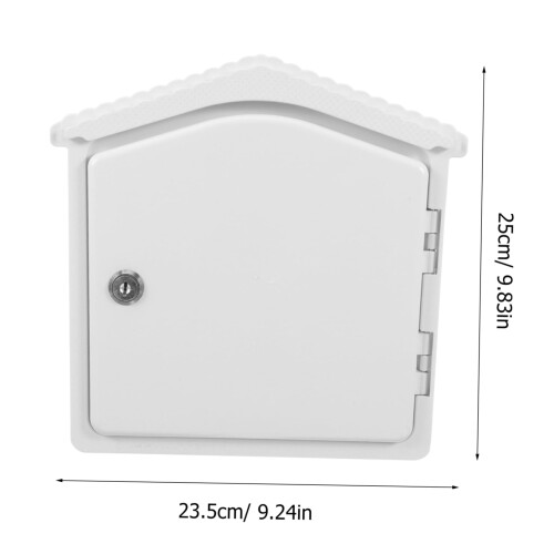 Lockable Wall Mounted Mailbox Outdoor Weatherproof Mail Storage Box Durable Plastic for Home or Office 2