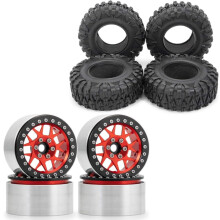 2.2 Inch 120mm RC Crawler Wheels 1/10 Scale Aluminum Beadlock Rims for Axial Wraith TRX4