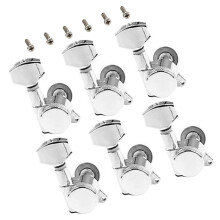 Left Hand Vintage Locking Guitar Tuners Set Flat Shell Sealed Pegs for Stable Tuning and Fast String Change