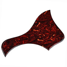 Dark Red Acoustic Guitar Pickguard Scratch‑Resistant Easy Install Replacement for Folk Guitar