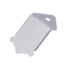 Chrome Mandolin Tailpiece Replacement with Cover and Screws, Decorative Triangle Design for Mandolin Makers