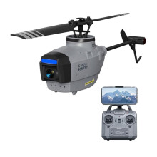 Brushless Single Rotor RC Helicopter Drone with 1080P WideAngle Camera, 6Axis Gyro, OneKey Takeoff, 2.4G Ready to Fly for Adults