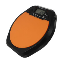 8Inch Electronic Drum Practice Pad for Beginners, Low Noise Portable Rhythm Trainer in Bright Orange