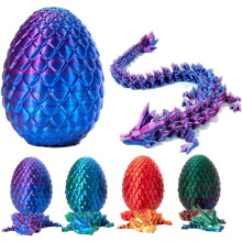 Easter Basket Stuffers 3D Printed Purple Mystery Dragon Egg Fidget Toy for Desk Decor Easter Gift