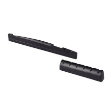 Black Guitar Bridge Saddle and String Nut Replacement Set, Versatile Finish for Electric Guitar