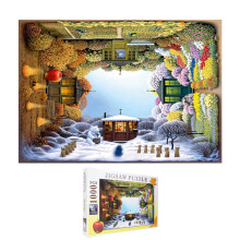 1000 Piece Round Rainbow Jigsaw Puzzle for Adults and Kids, Vivid Durable Printing, Precision Cut Pieces