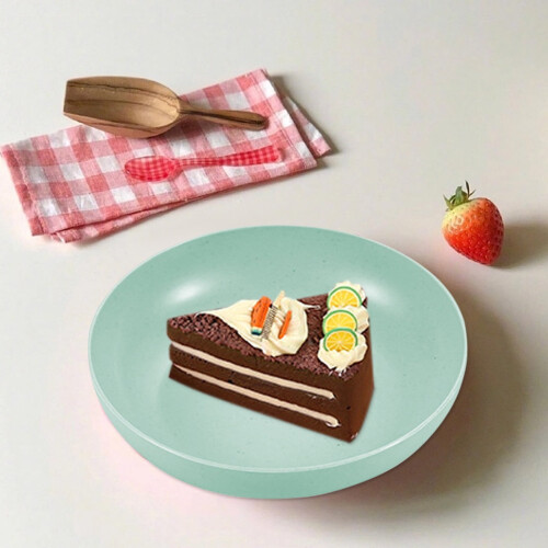YMARPT 5PCS 5.7" Dinner Plates Reusable Plastic Dishwasher & Safe for 2