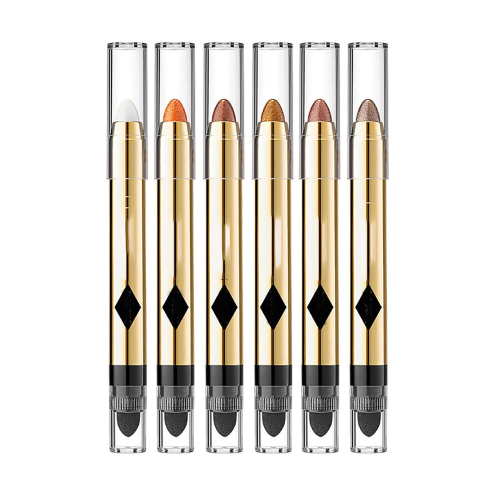 Waterproof Glitter Eyeshadow Stick with CreamtoPowder Texture, Long Lasting Shimmer Finish, PenF