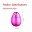 Windproof Butane Torch Lighter Pink Refillable Jet Flame with Adjustable Flame Control for Camping 5