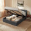 Vida Designs (King Size, Dark Grey Linen) Veronica Ottoman Bed Frame Bedroom Storage UKFR 8