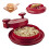 Meat Shredder Chicken Shredder Tool for Fast Pulled Pork, Ergonomic Non‑Slip Base, Red 2