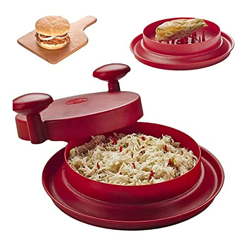 Meat Shredder Chicken Shredder Tool for Fast Pulled Pork, Ergonomic Non‑Slip Base, Red 1