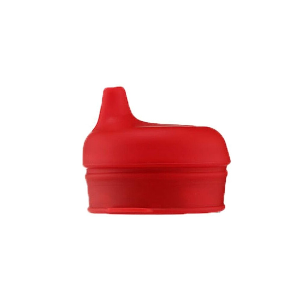 Leakproof Stretchable Silicone Sippy Cup Lid For Kids, Colorful Elephant Head Straw Cover Red