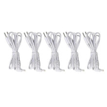 5pcs Replacement Electrode Wires 2.35mm 2 Pin Connector Electrodes Lead Wire for TENS Massager White CNO.086152