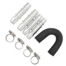 Universele aluminium koppeling voor het omzeilen van de motorverwarmingskern, geschikt voor slangen van 5/8 inch en 3/4 inch.