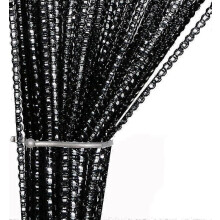 Black String Curtain for Doorways & Windows - 39"x78.5" Divider Panel