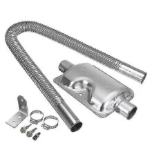 Auspuffrohr für Dieselheizung, 600 mm, mit 24 mm Schalldämpfer Set für Parkposition
