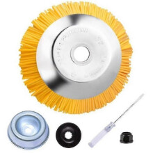 Heavy Duty Nylon Trimmer Brush 200x25.4mm Universal Stone-Resistant for Straight Shaft Garden Tools