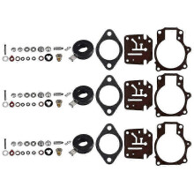 Johnson Evinrude 396701 65 70 75 HP Carburetor Repair Kit with 3 Floats
