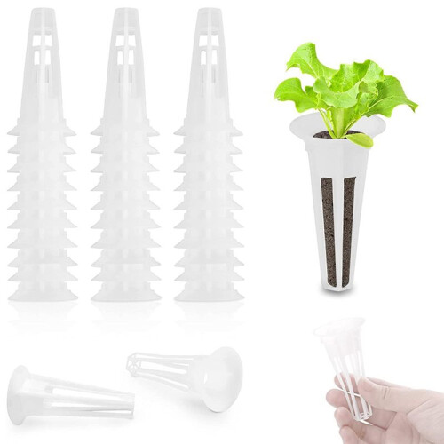 90 Pack Replacement Grow Baskets, Seed Pod Baskets Hydroponics Baskets, Durable Plastic Plant Growing Containers 1
